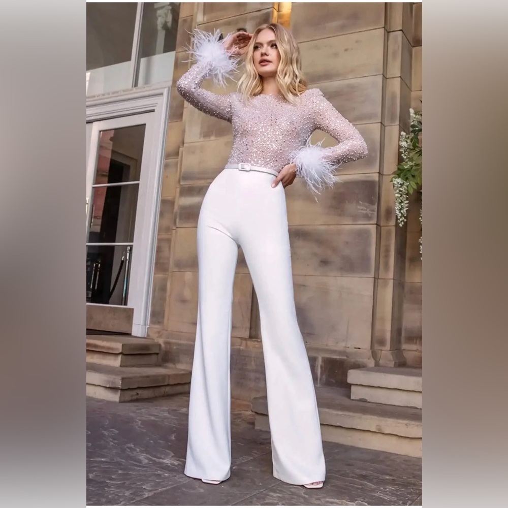 Nadine Merabi Amelia White Jumpsuit - XS. Never worn!